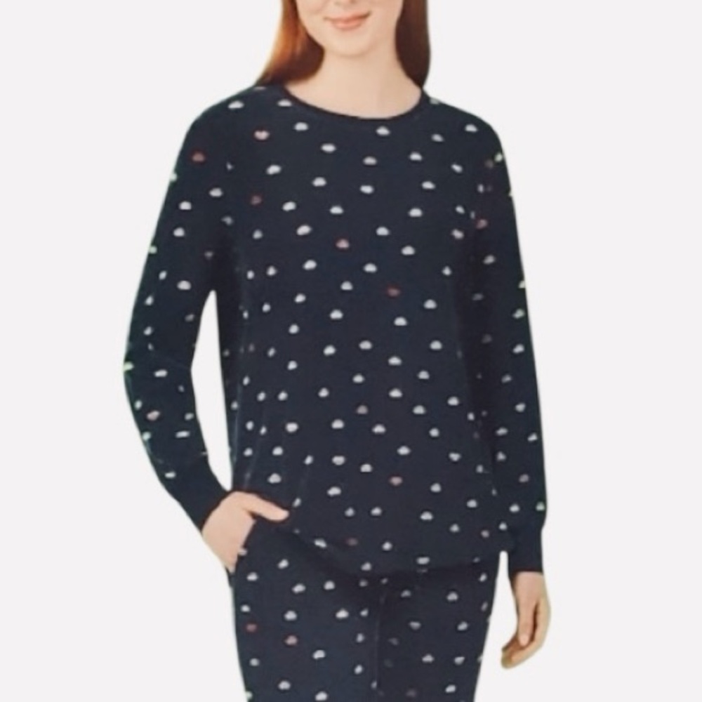 Kate Spade Women's Navy with Pink/Red & White Lips Pyjama Set